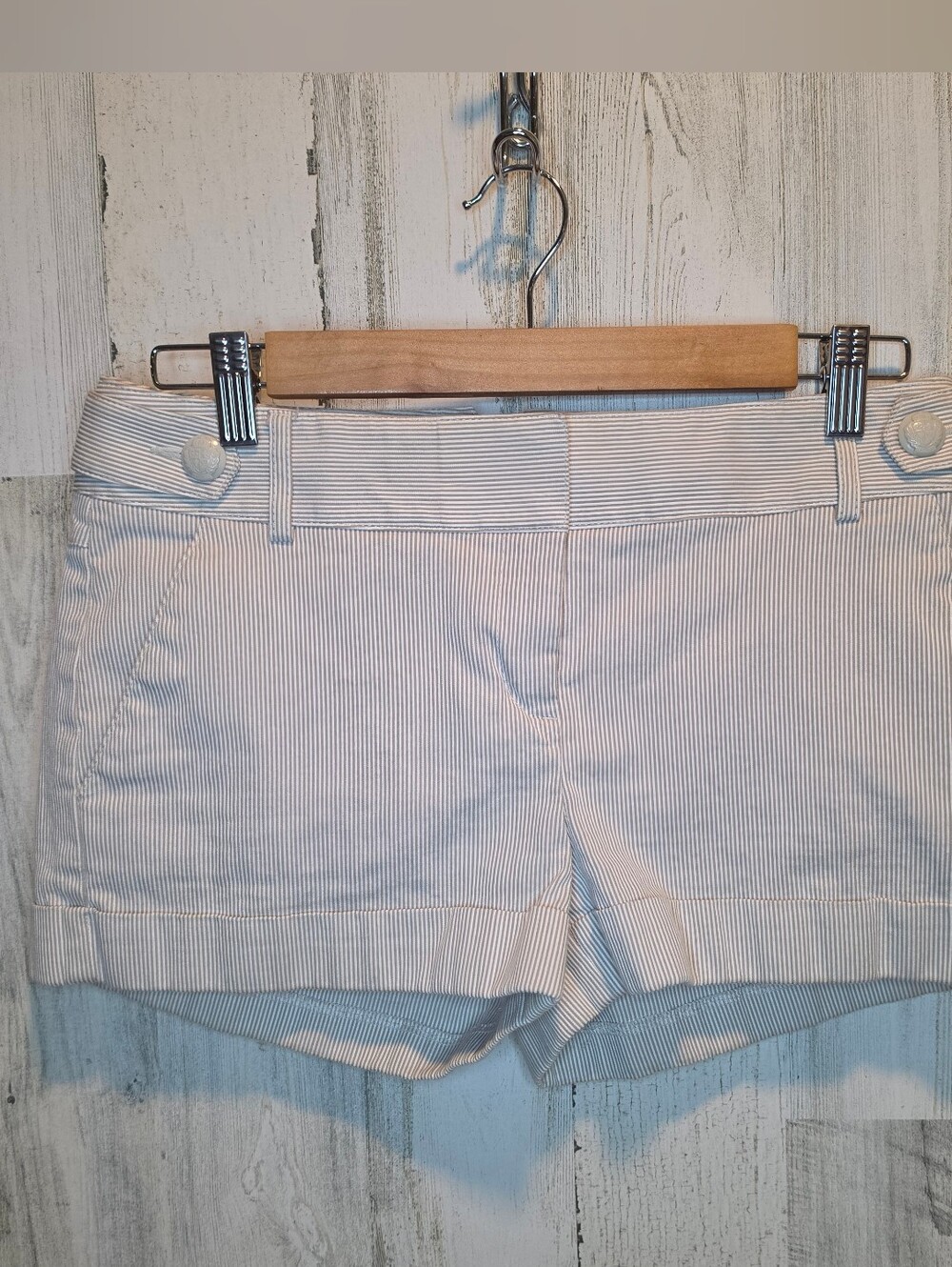 Express Women’s Size 4 Pinstripe Short Shorts Cuffed Preppy Y2K micro mini